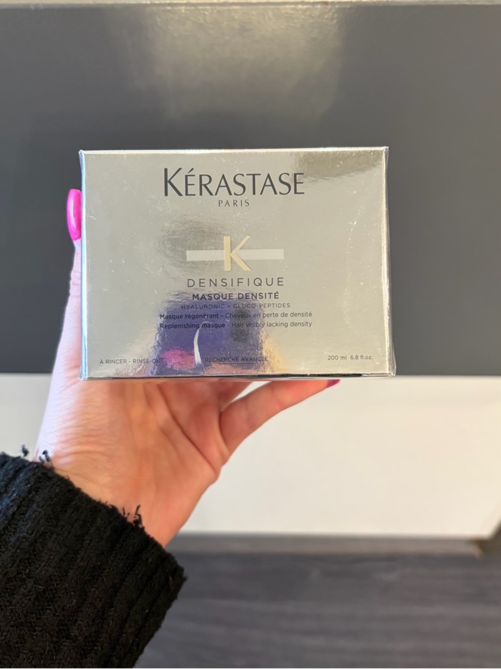 Kerastase Densifique Hair Mask in Silver and Gold Packaging